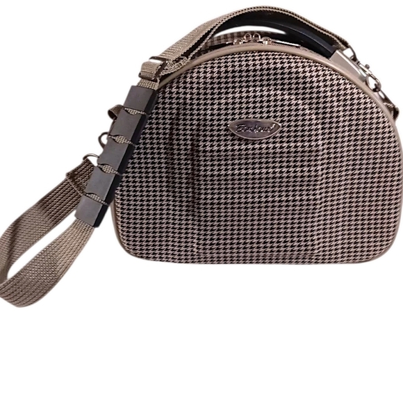 Bon Jour Handbags - Vintage Hard Side Travel Case W Shoulder Strap